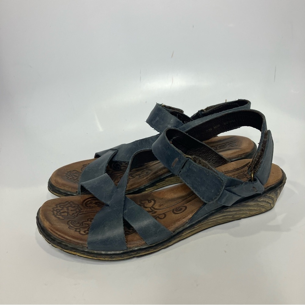 Born blue leather sandals women’s size 7/38 casual boho‎